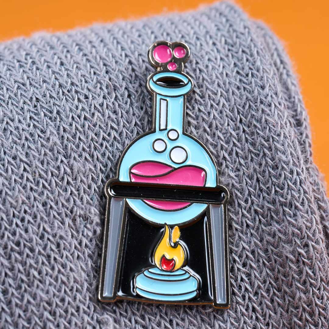 Bunsen Burner Enamel Pin additional image