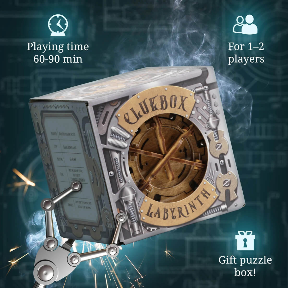 Cambridge Labyrinth Cluebox Escape Room in a Box Wooden Puzzle additional image