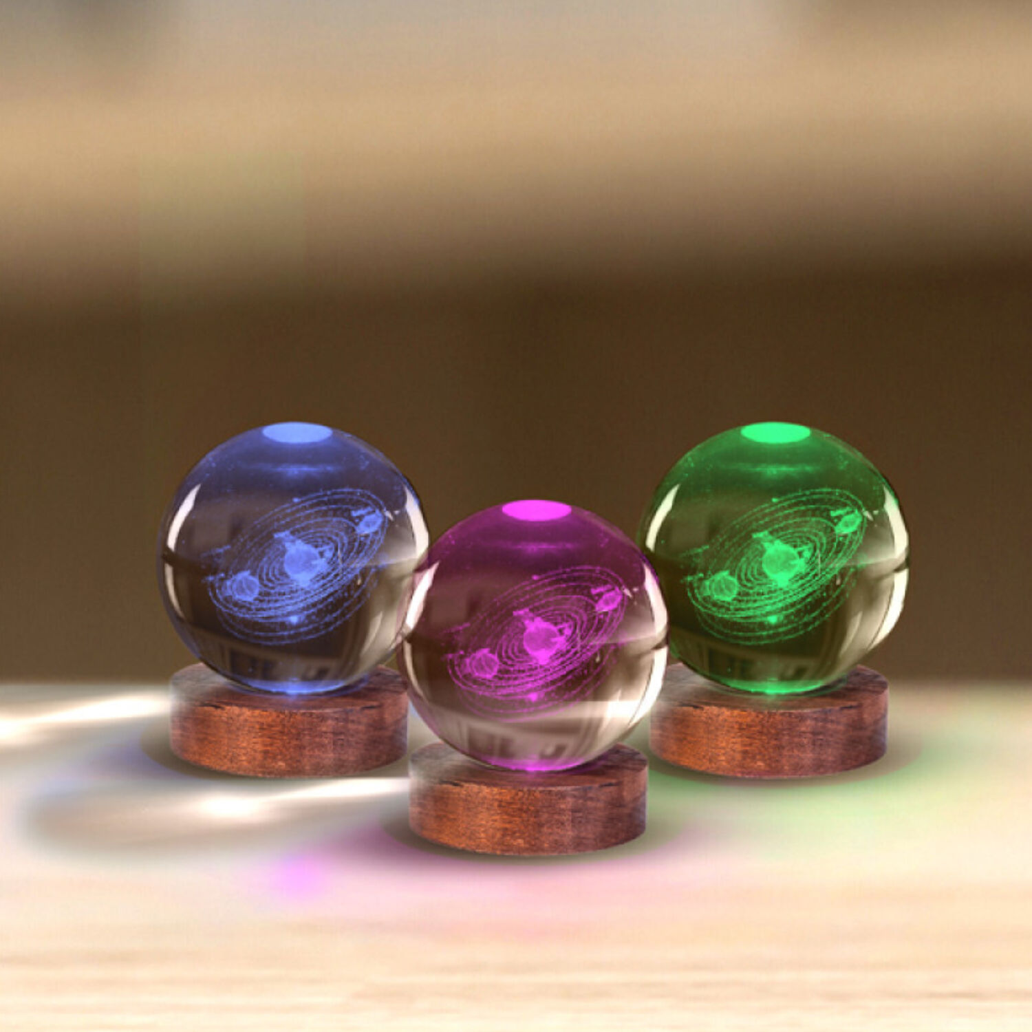 Solar System 3D LED Crystal Lamp additional image