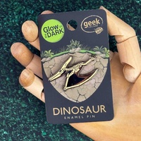 Glowing Dinosaur Skeleton Pteranodon Enamel Pin additional image