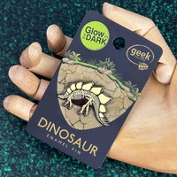 Glowing Dinosaur Skeleton Stegosaurus Enamel Pin additional image