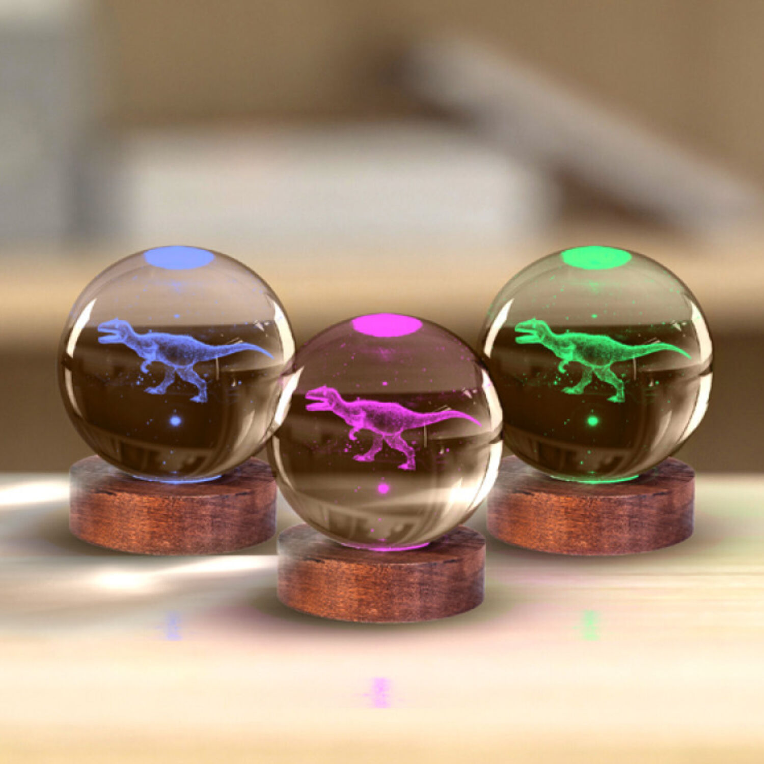 T Rex 3D LED Crystal Lamp additional image