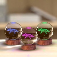 Triceratops 3D LED Crystal Lamp additional image
