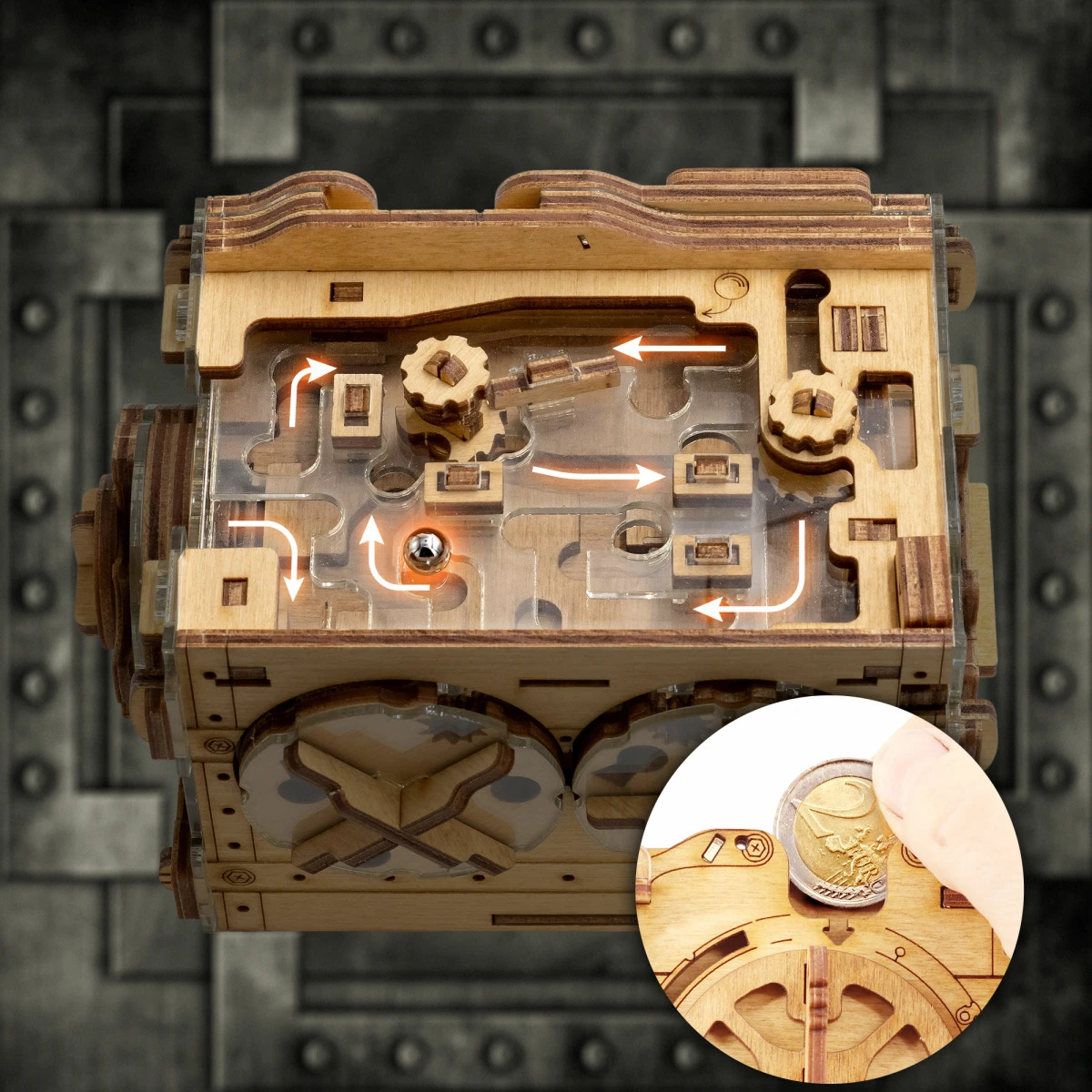 A-maze-ing Safe Wooden Puzzle Box additional image