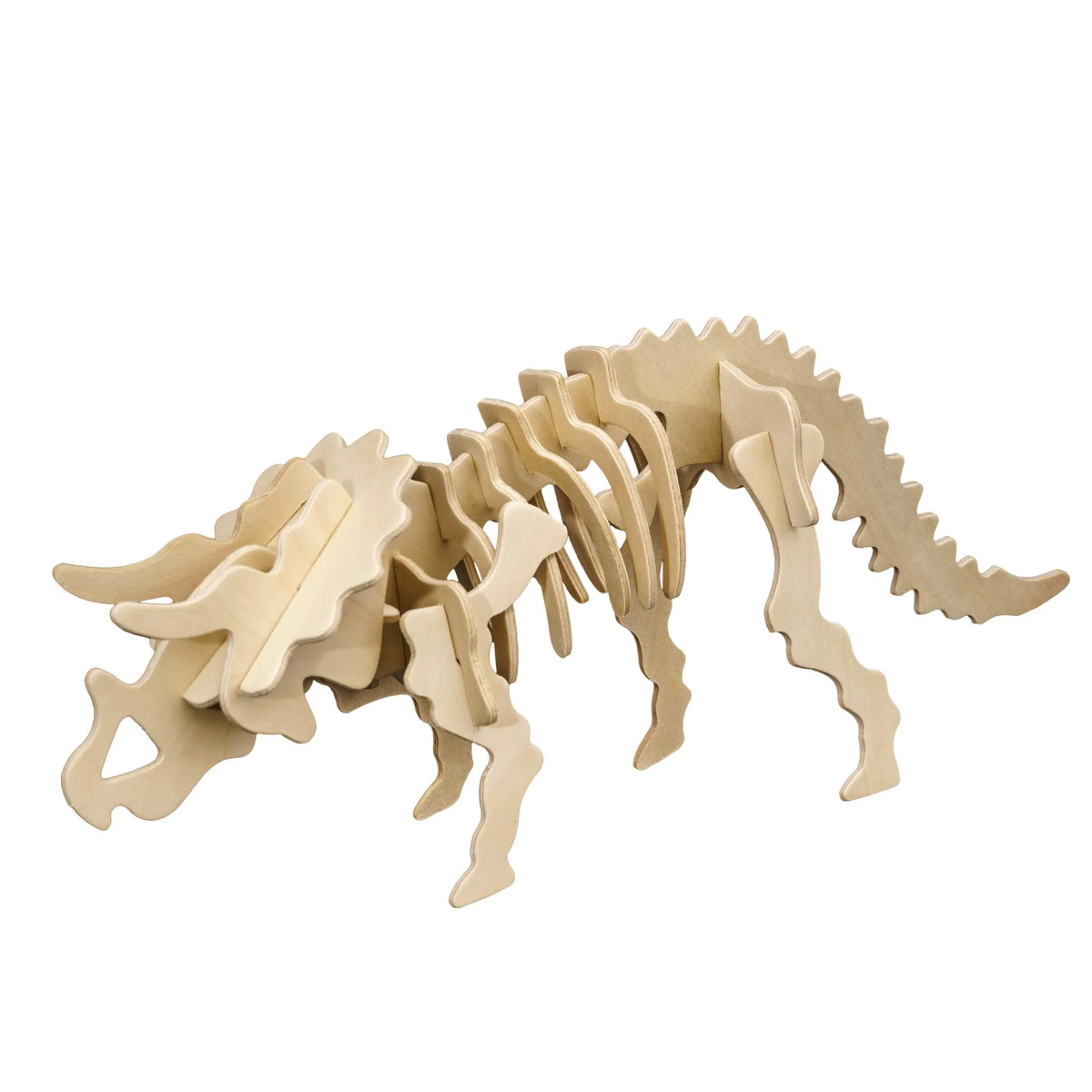 Wooden Dinosaur Small Triceratops additional image