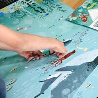 Animals of the Oceans Illustrated Poster with 59 Stickers additional image