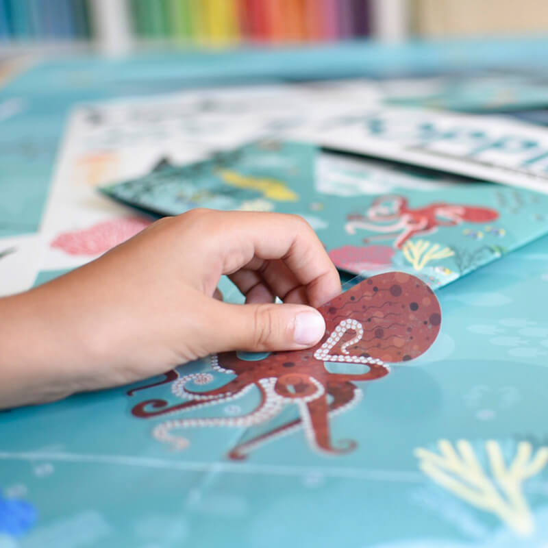 Animals of the Oceans Illustrated Poster with 59 Stickers additional image