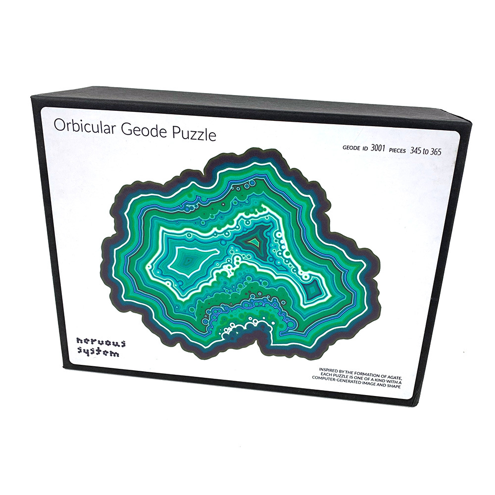 Orbicular Geode Wooden Puzzle [Colour: Green] image