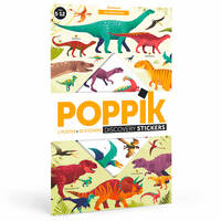 Dinosaurs Illustrated Poster with 32 Stickers Product main image