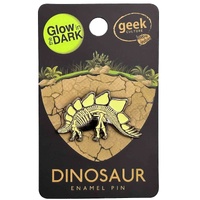Glowing Dinosaur Skeleton Stegosaurus Enamel Pin Product main image