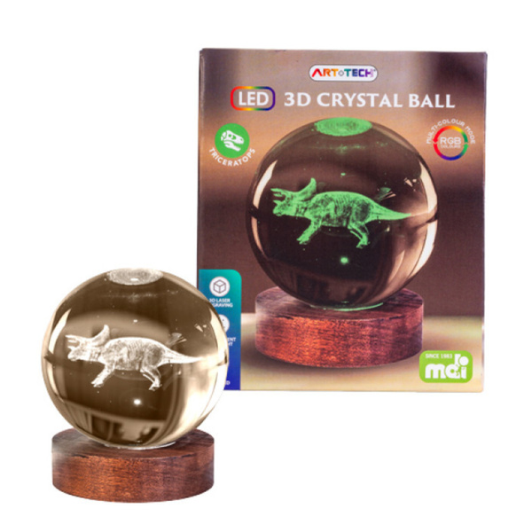 Triceratops 3D LED Crystal Lamp